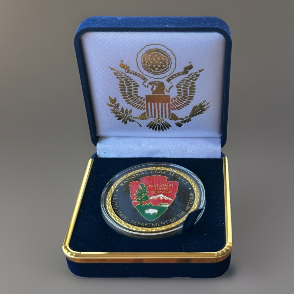 Copied - United States National Park Service Challenge Coin With Blue Case. Fast Shipping