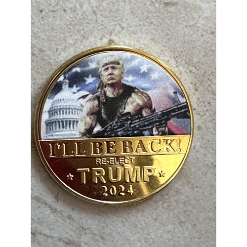 Brand New! Challenge Coin Trump President Trump. w/ Retirement Award