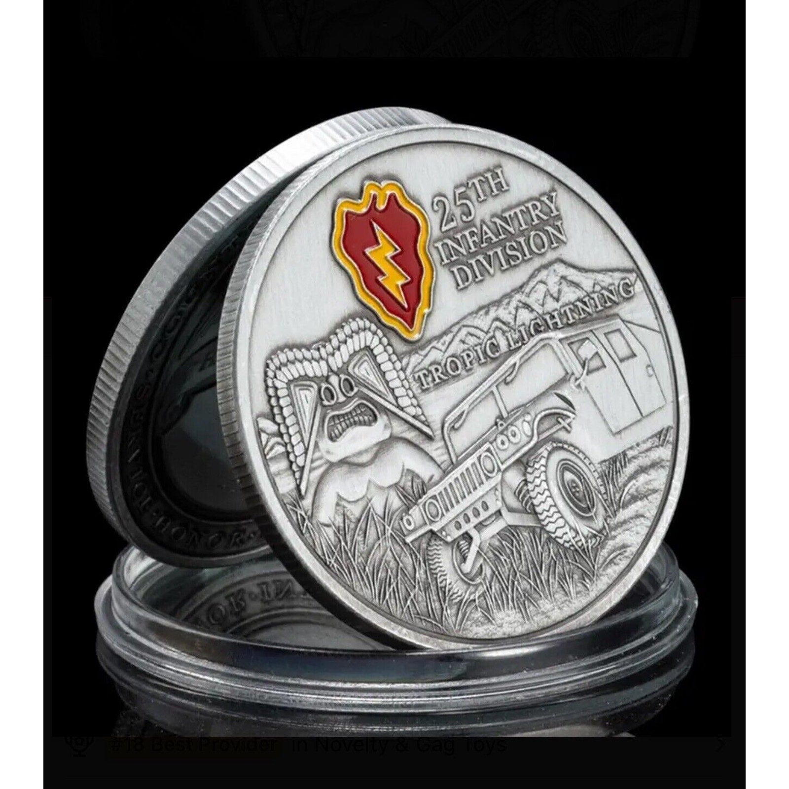 25th Light Infantry Division Of The U.S. Army Tropic Lightning Challenge Coin