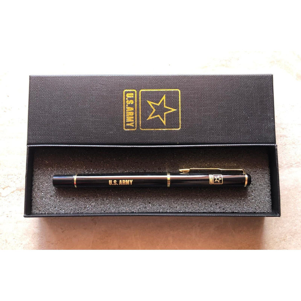 US Army Veteran Engraved Coated Pen - Veterans Day, Military Gift With Case Box