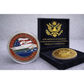 US NAVY - USS RANGER CV-61 Challenge Coin With Case Archivement Arward