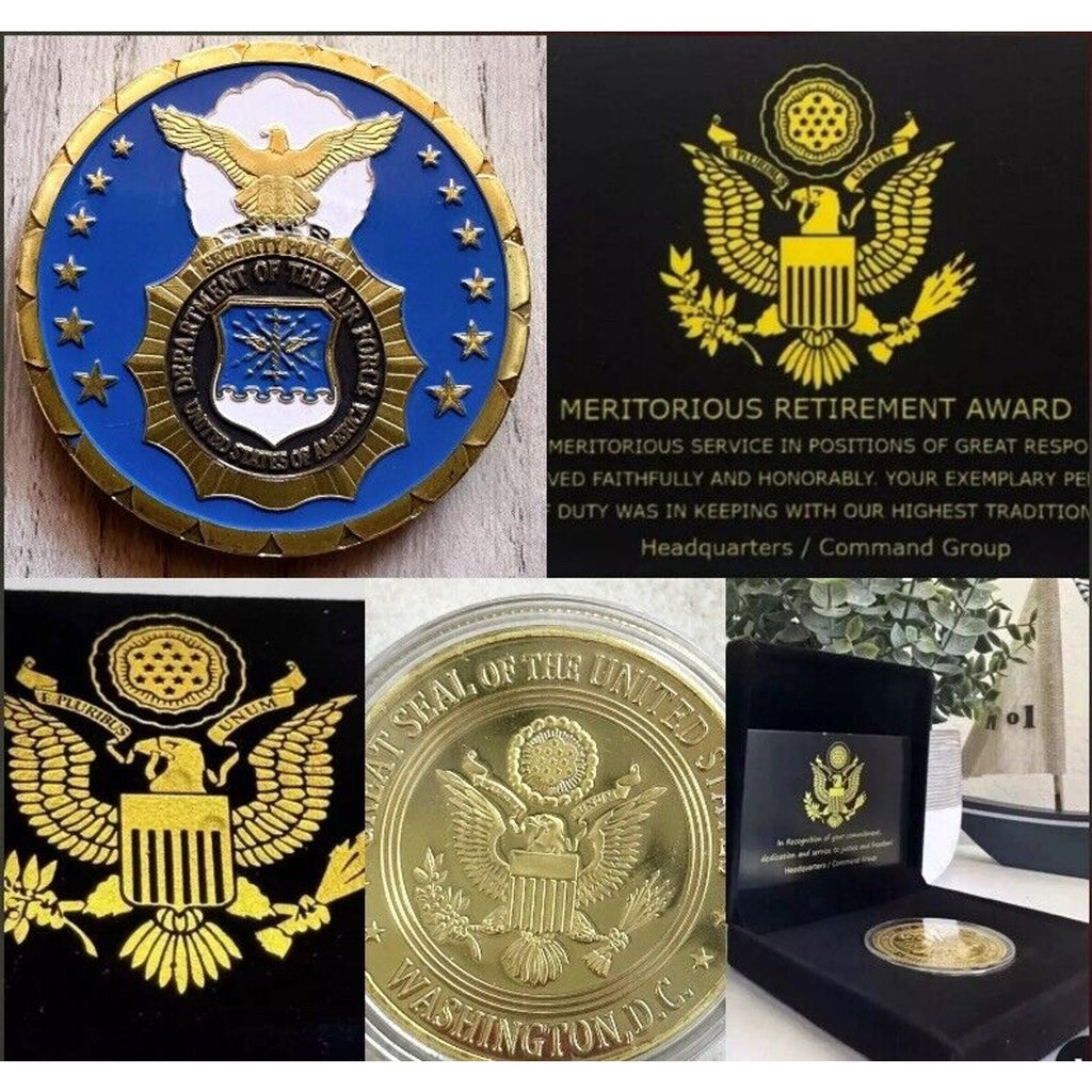 United States Air Force SECURITY FORCES Challenge Coin Retirement Award