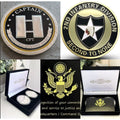 2pcs Army Rank Captain O-3 And 2nd Infantry Division CHALLENGE COIN