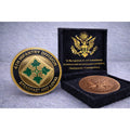US ARMY 4th INFANTRY DIVISION Challenge Coin w/ Achievement Award