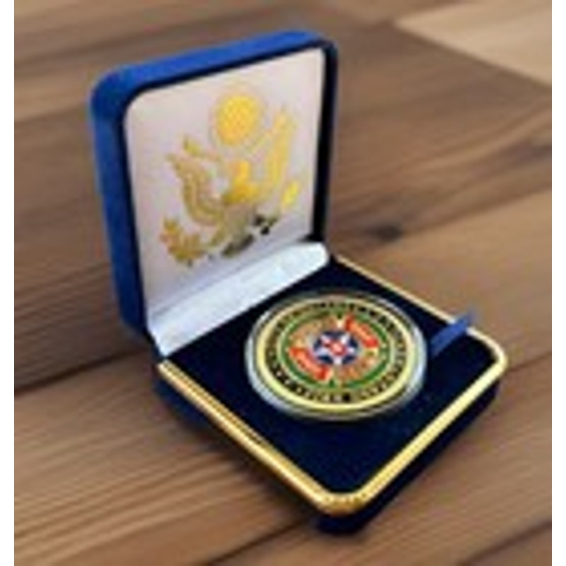 Department of Energy (DOE) Challenge Coin With Blue Velvet Case. Fast Shipping!