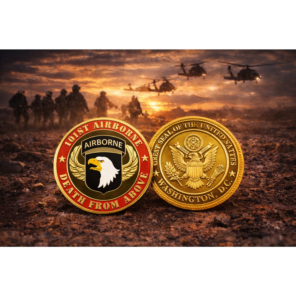 U.S. Army 101st Airborne Challenge Coin ·FAST SHIPPING· ·NEW· with case