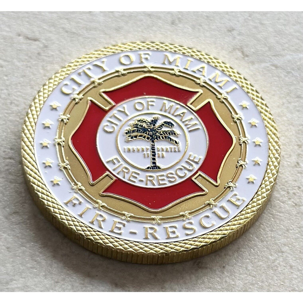 City Of MIAMI FIRE RESCUE Challenge Coin