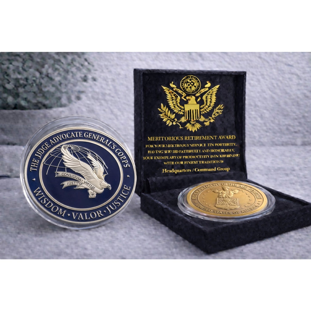 US AIR FORCE (JAG) JUDGE ADVOCATE GENERAL'S CORPS w/ Retirement Award