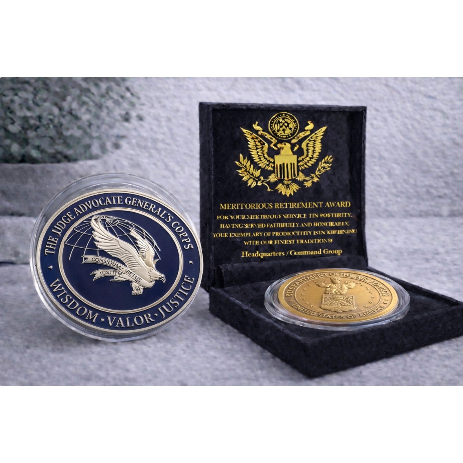 US AIR FORCE (JAG) JUDGE ADVOCATE GENERAL'S CORPS w/ Retirement Award