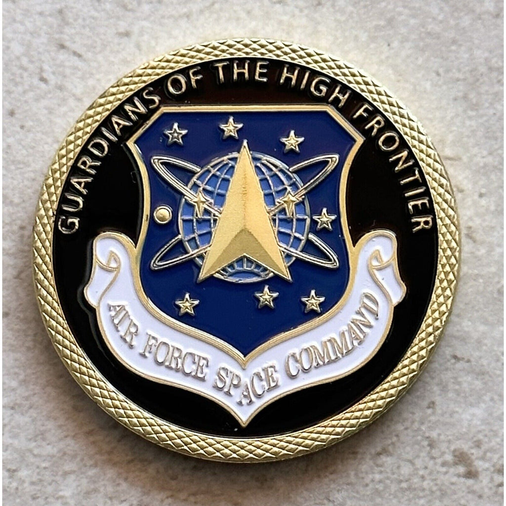 AIR FORCE SPACE COMMAND Challenge Coin With Retirement Award