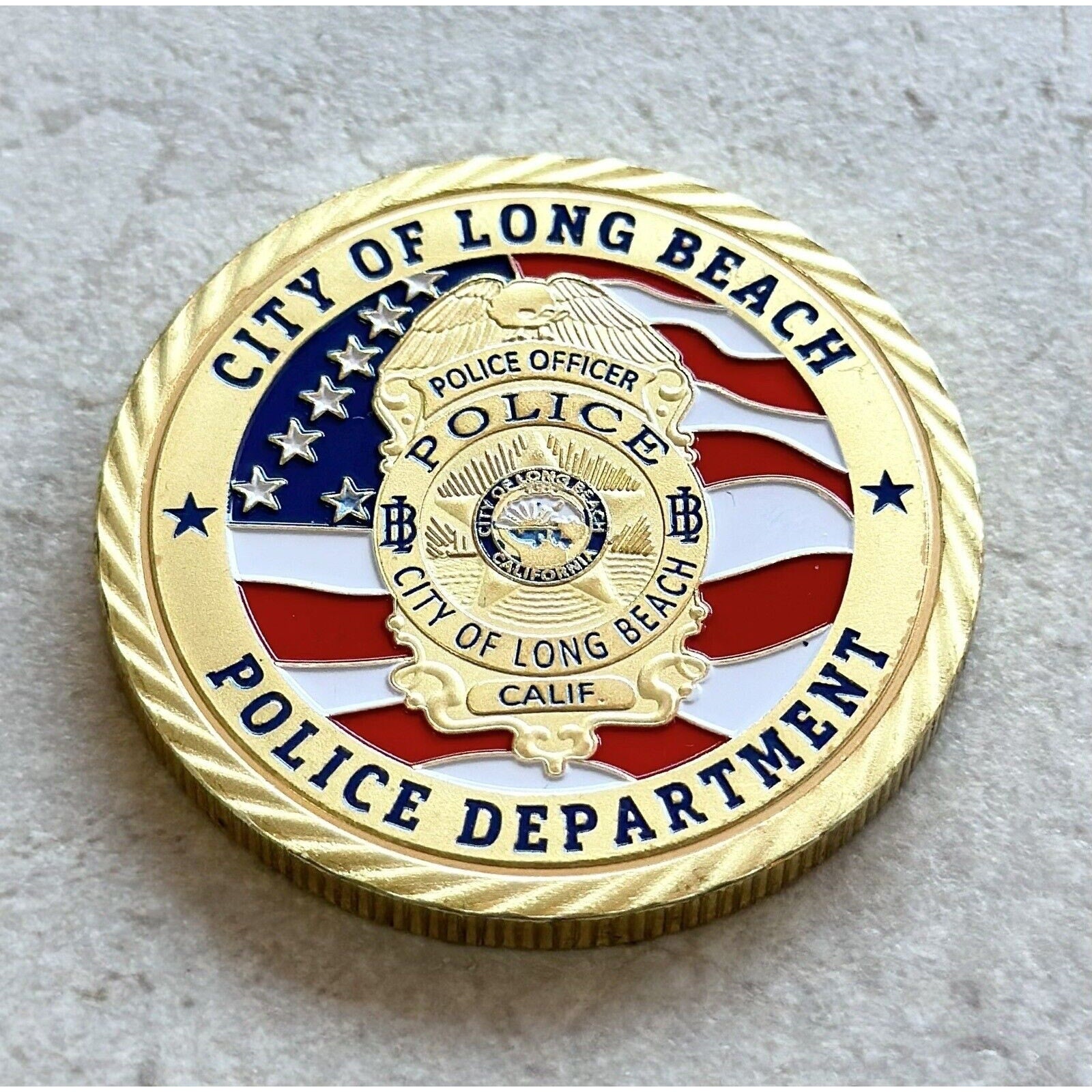 City Of Long Beach, Calif. Police Officer Dept Challenge Coin