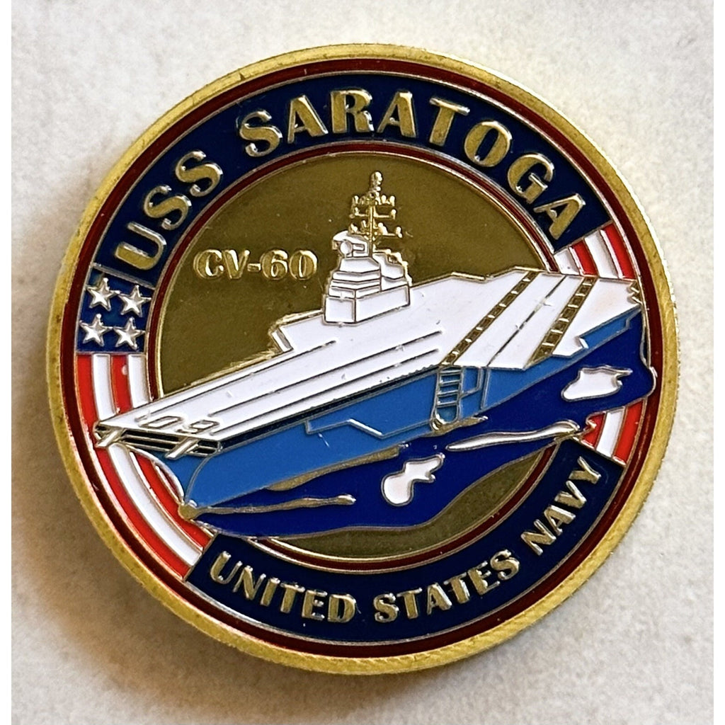 US NAVY - USS SARATOGA - CV-60 - Challenge Coin USA Strike Carrier