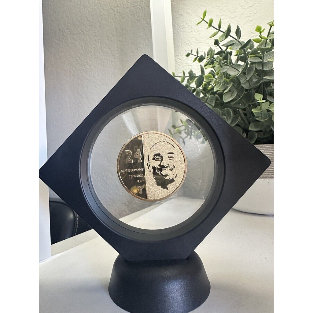 KOBE BRYANT 24KT GOLD PLATED COIN WITH 3D DISPLAY CASE ! BRAND NEW!