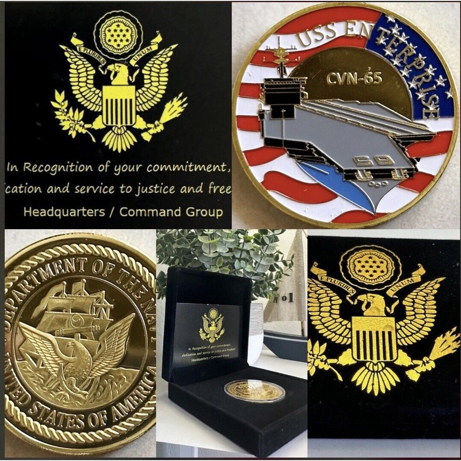 US NAVY - USS ENTERPRISE CVN-65 Challenge Coin USA