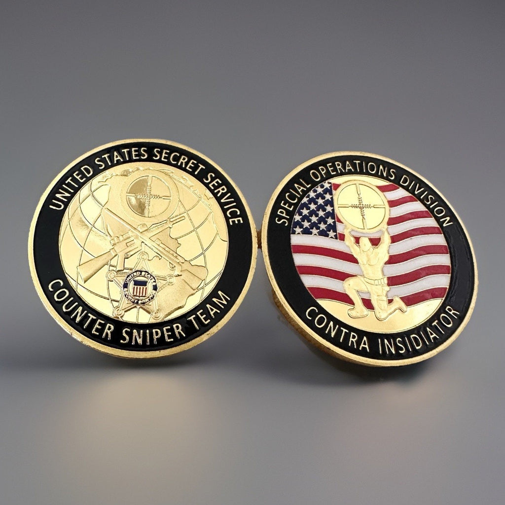 United States Secret Service Counter Sniper Team Challenge Coin With Velvet Case