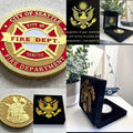 City Of SEATTLE Fire Dept Challenge Coin Come With Special Velvet Case