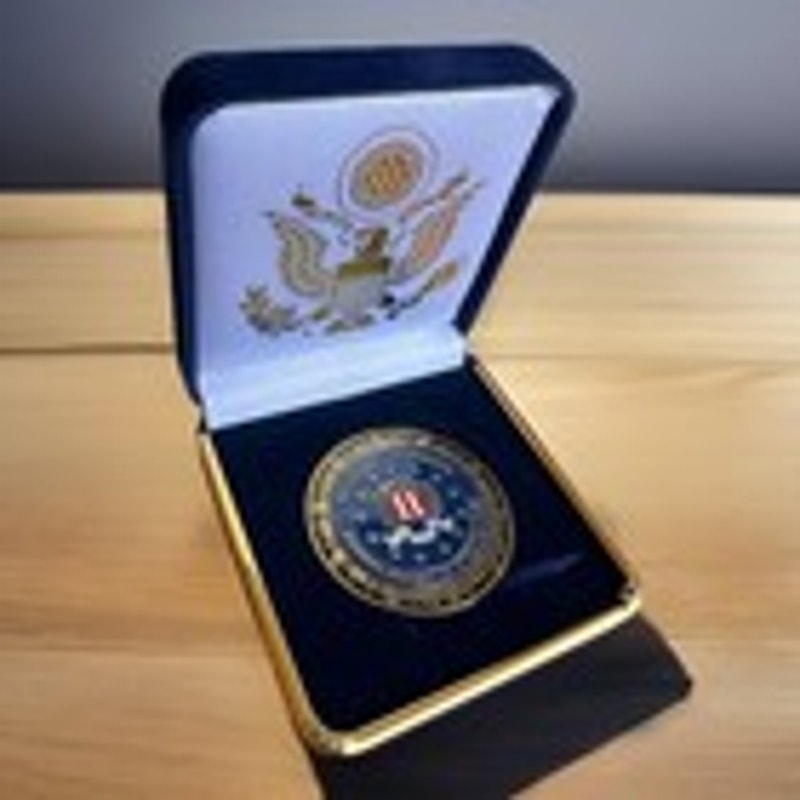 Department of Energy (DOE) Challenge Coin With Blue Velvet Case. Fast Shipping!