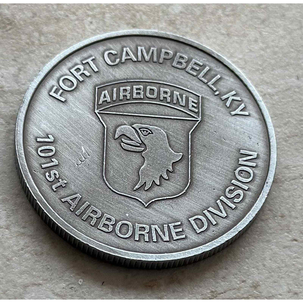 US ARMY 101ST AIRBORNE SCREAMING EAGLES Fort Campbell KY Challenge Coin w Box