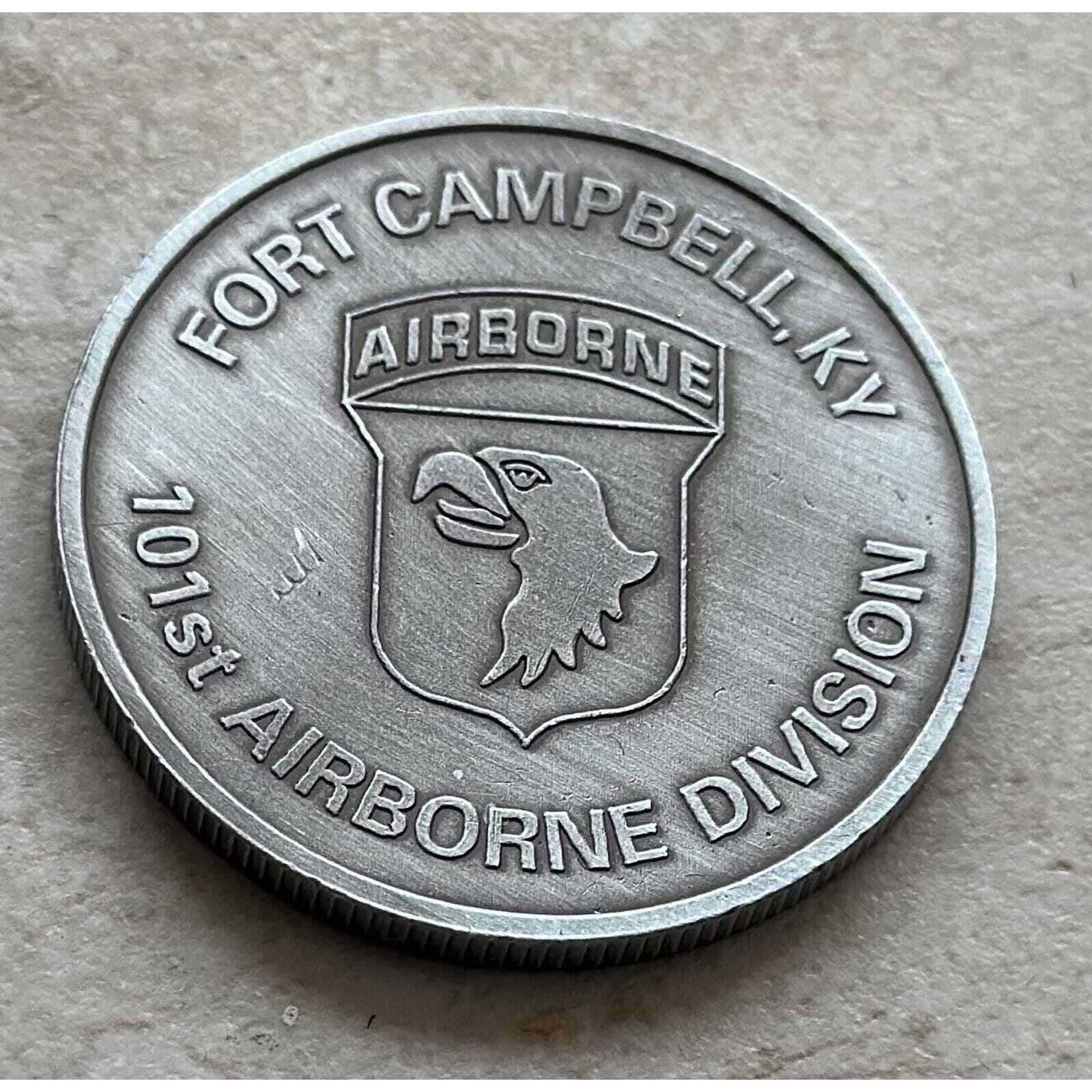 US ARMY 101ST AIRBORNE SCREAMING EAGLES Fort Campbell KY Challenge Coin w Box