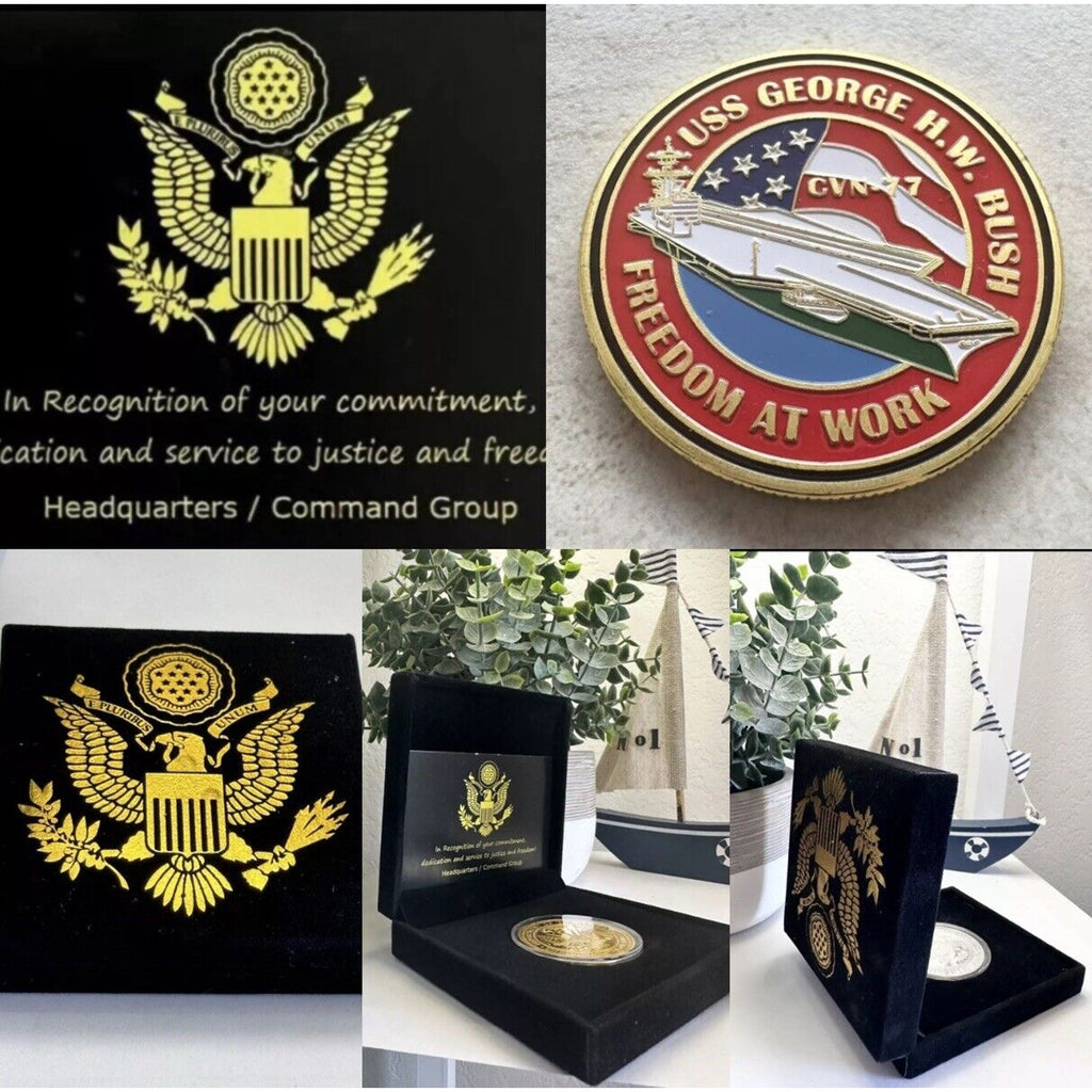 US NAVY USS GEORGE H.W. BUSH CVN-77 Challenge Coin-USN