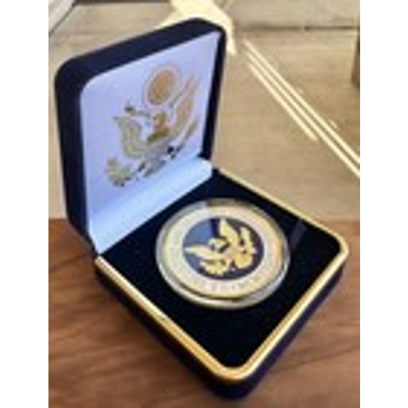 Department of Energy (DOE) Challenge Coin With Blue Velvet Case. Fast Shipping!