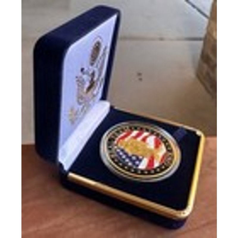 Department of Energy (DOE) Challenge Coin With Blue Velvet Case. Fast Shipping!