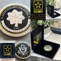 U.S Army Lieutenant Colonel Rank Officer Challenge Coin With Velvet Case