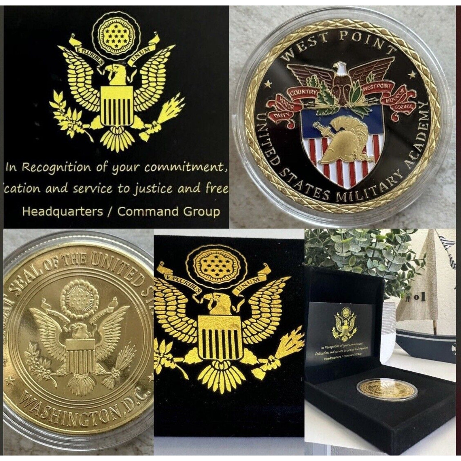 Challenge Coin West Point Duty Honor Country Coin. New! Great Gift! USA