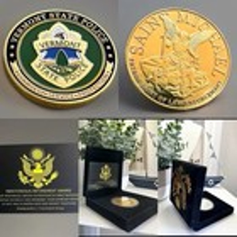 VERMONT STATE POLICE Challenge Coin Retirement Award. Fast Shipping!