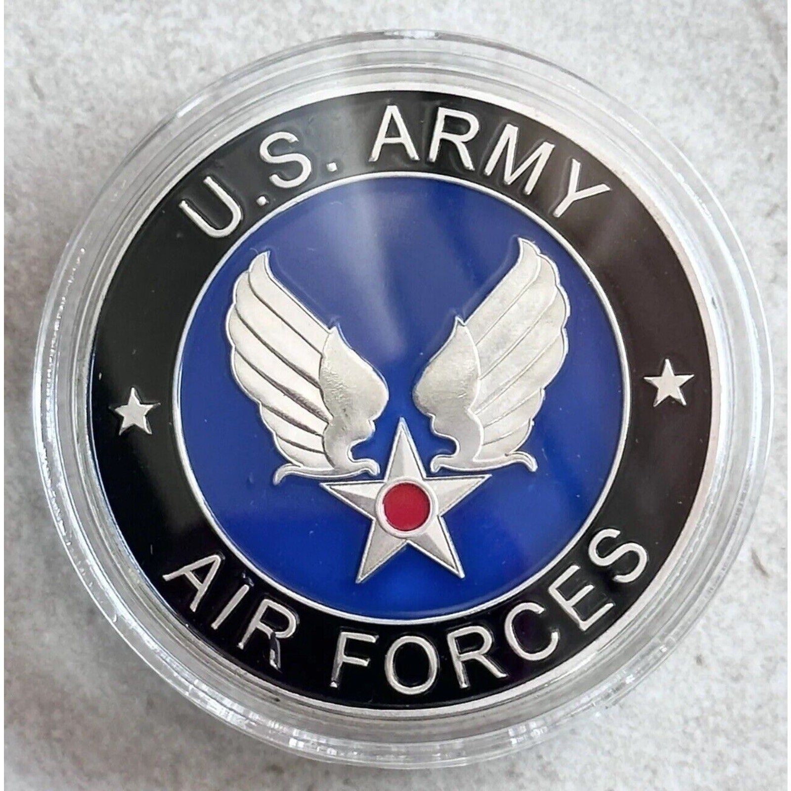2pcs Army Rank Captain O-3 And Air Corps P-51 Mustang 1939-1945 CHALLENGE COIN
