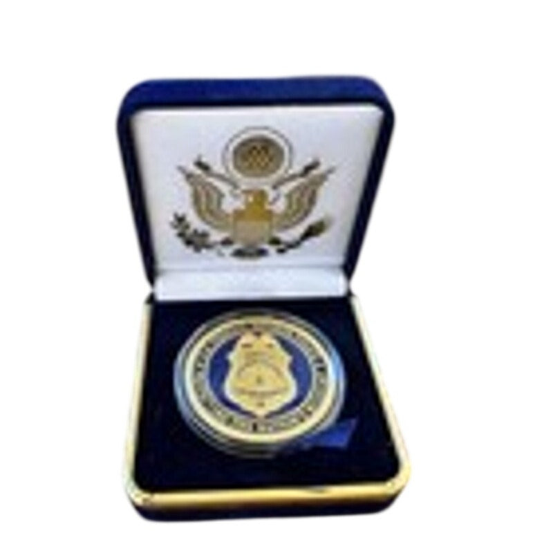 Department of Energy (DOE) Challenge Coin With Blue Velvet Case. Fast Shipping!