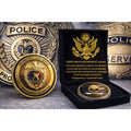 Badge Law Enforcement Protect Police Officer Department w/ Retirement Award