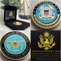 United States Coast Guard Veteran USCG Coin With Retirement Award