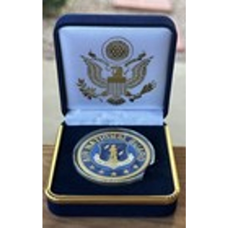 Department of Energy (DOE) Challenge Coin With Blue Velvet Case. Fast Shipping!
