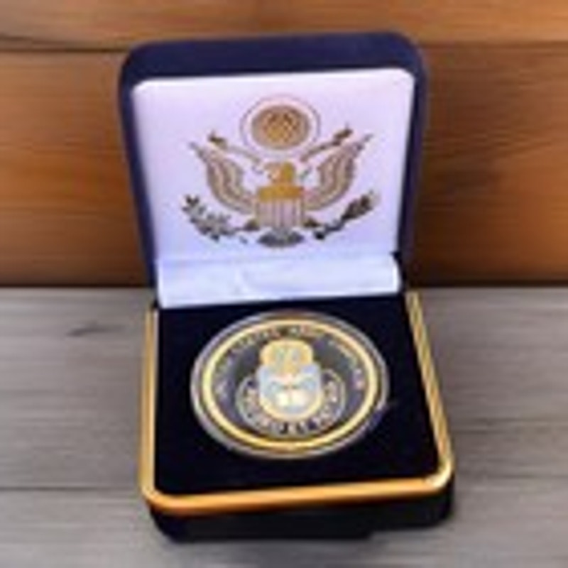Department of Energy (DOE) Challenge Coin With Blue Velvet Case. Fast Shipping!