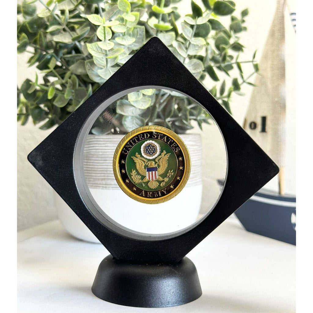 United States Army Infantry Challenge Coin With 3D Display Case