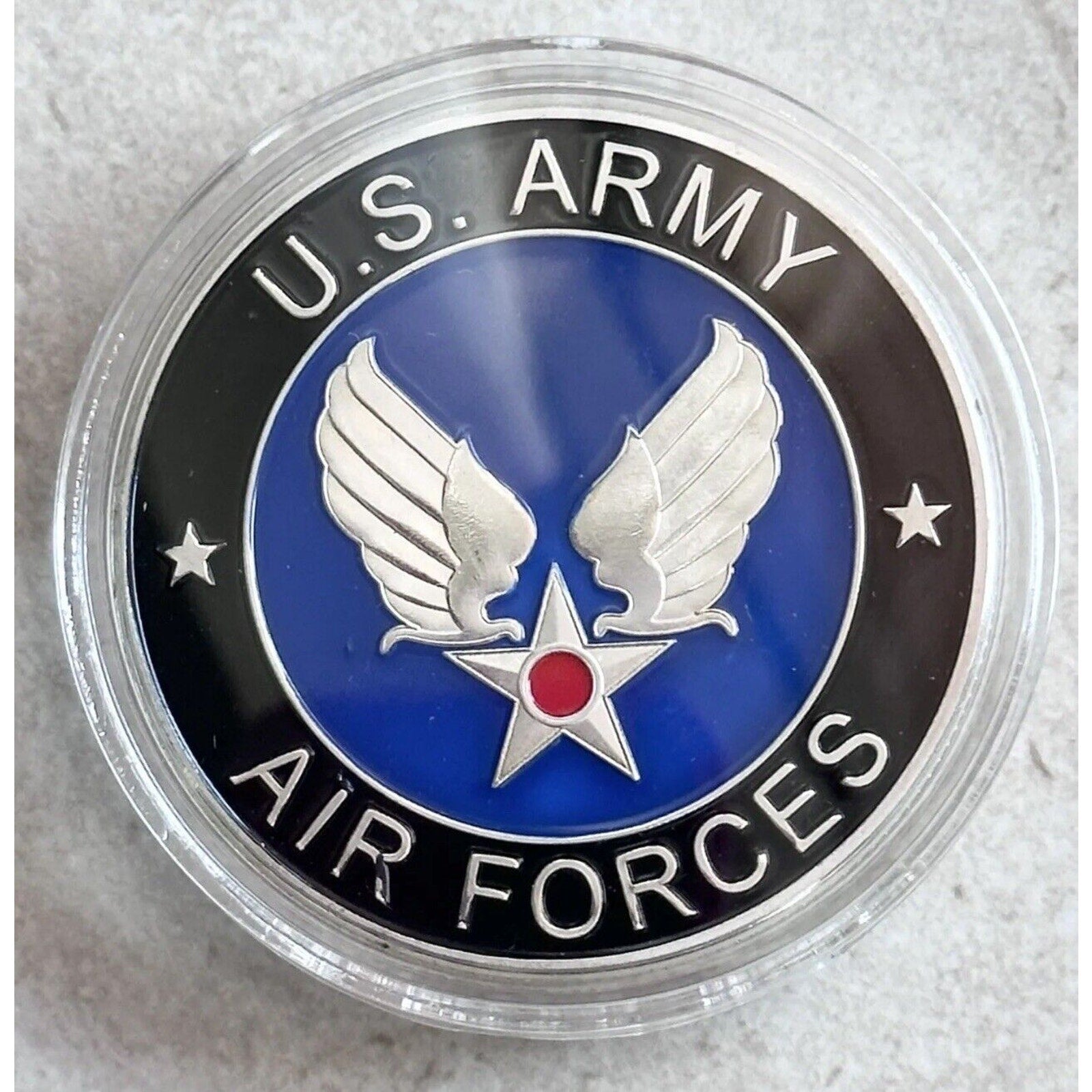2pcs Army Rank Captain O-3 And AIR FORCES P-51 Aircarft Airplane CHALLENGE COINS