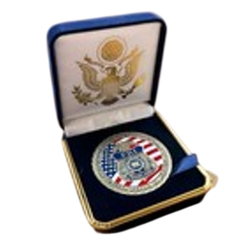 Department of Energy (DOE) Challenge Coin With Blue Velvet Case. Fast Shipping!