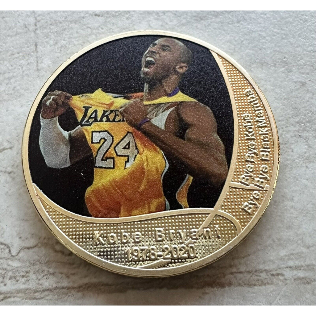 KOBE BRYANT COMMEMORATIVE MEMORIAL COIN LOS ANGELES LAKERS WITH CASE. NEW!