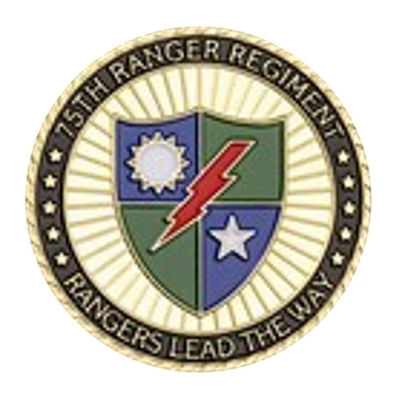 1st Battalion 75th Ranger Regiment Challenge Coin Keychain US Army