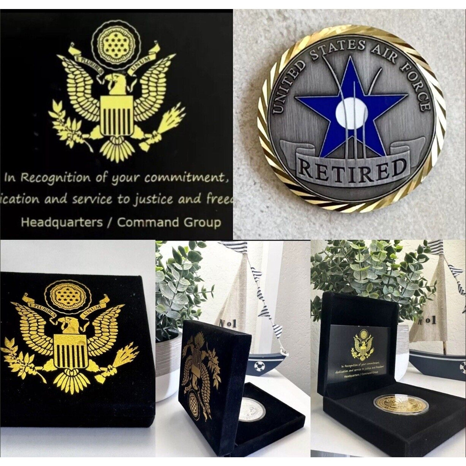 US Air Force USAF Retired Challenge Coin. USAF