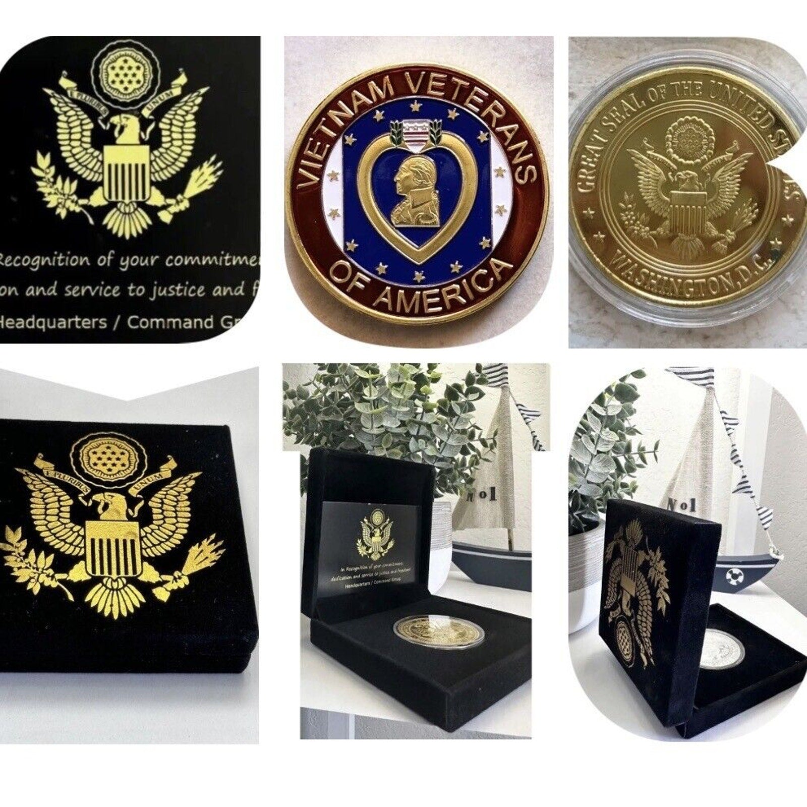 VIETNAM VETERANS OF AMERICA (Purple Heart) Challenge Coin USA