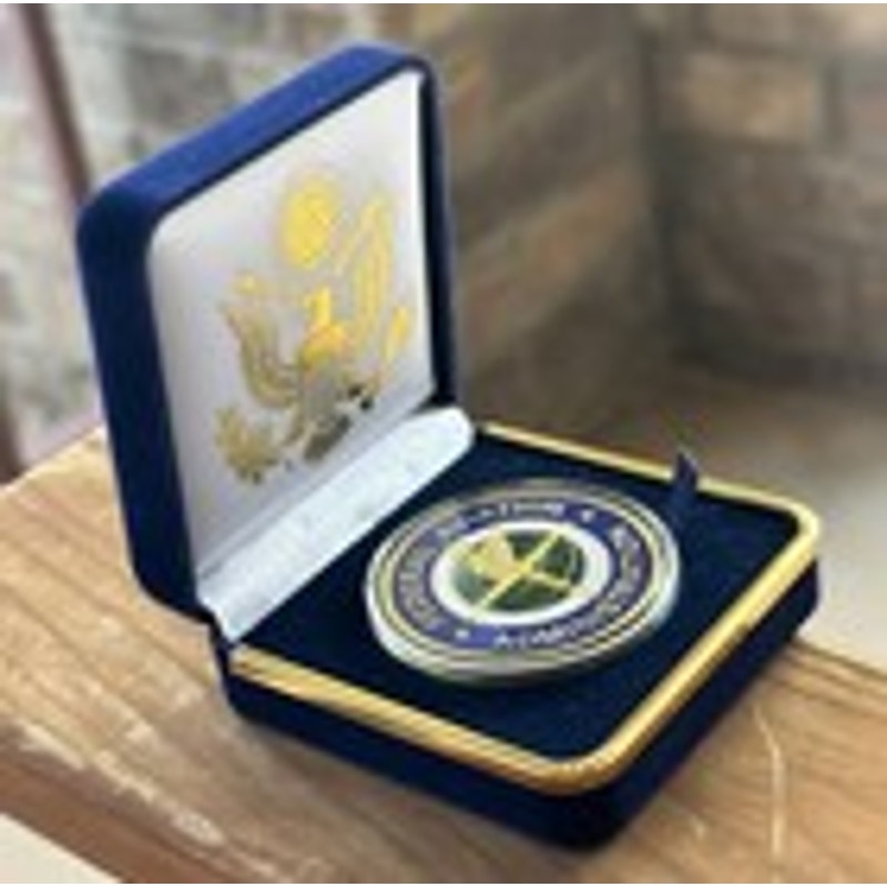Department of Energy (DOE) Challenge Coin With Blue Velvet Case. Fast Shipping!