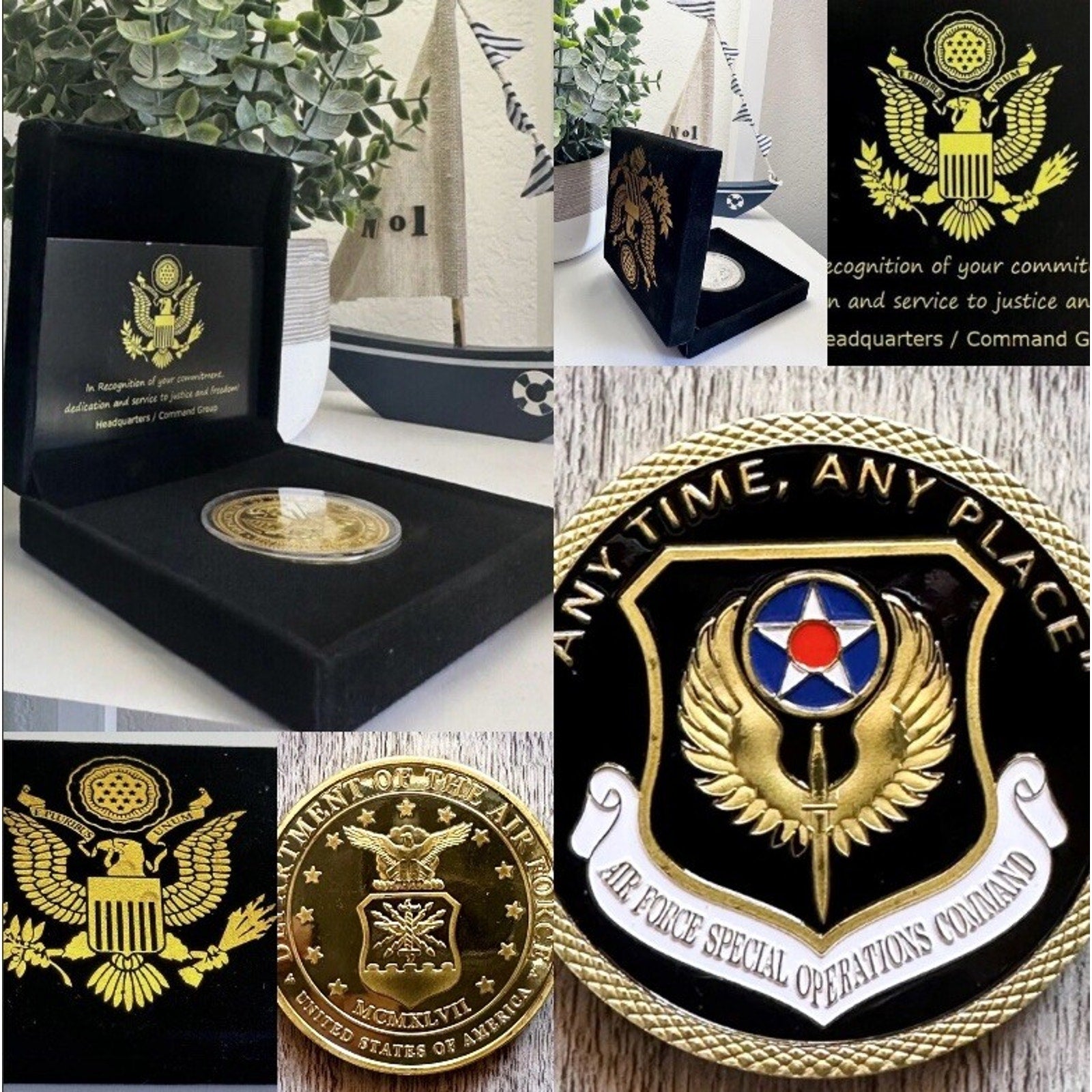 AIR FORCE SPECIAL OPERATIONS COMMAND Coin With Retirement Award