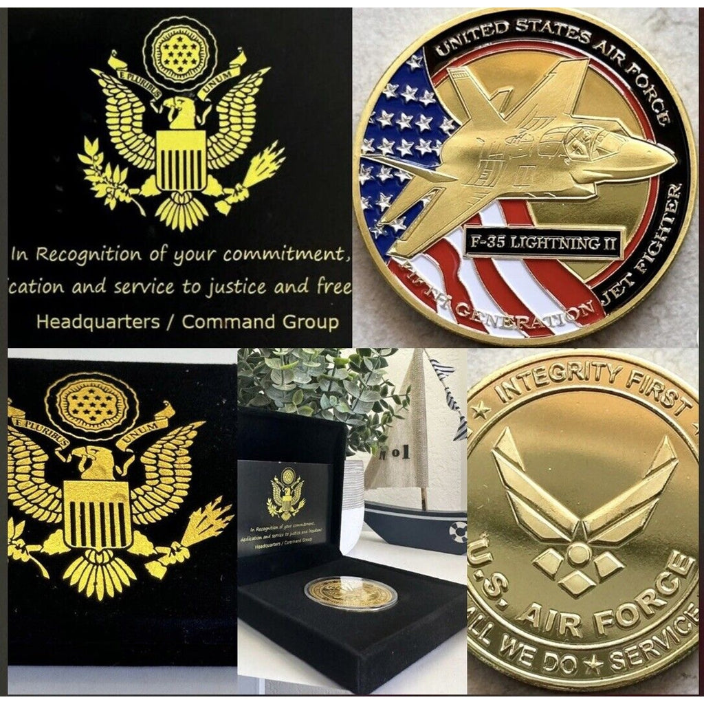 U S AIR FORCE F-35 Lightning II Challenge Coin USA
