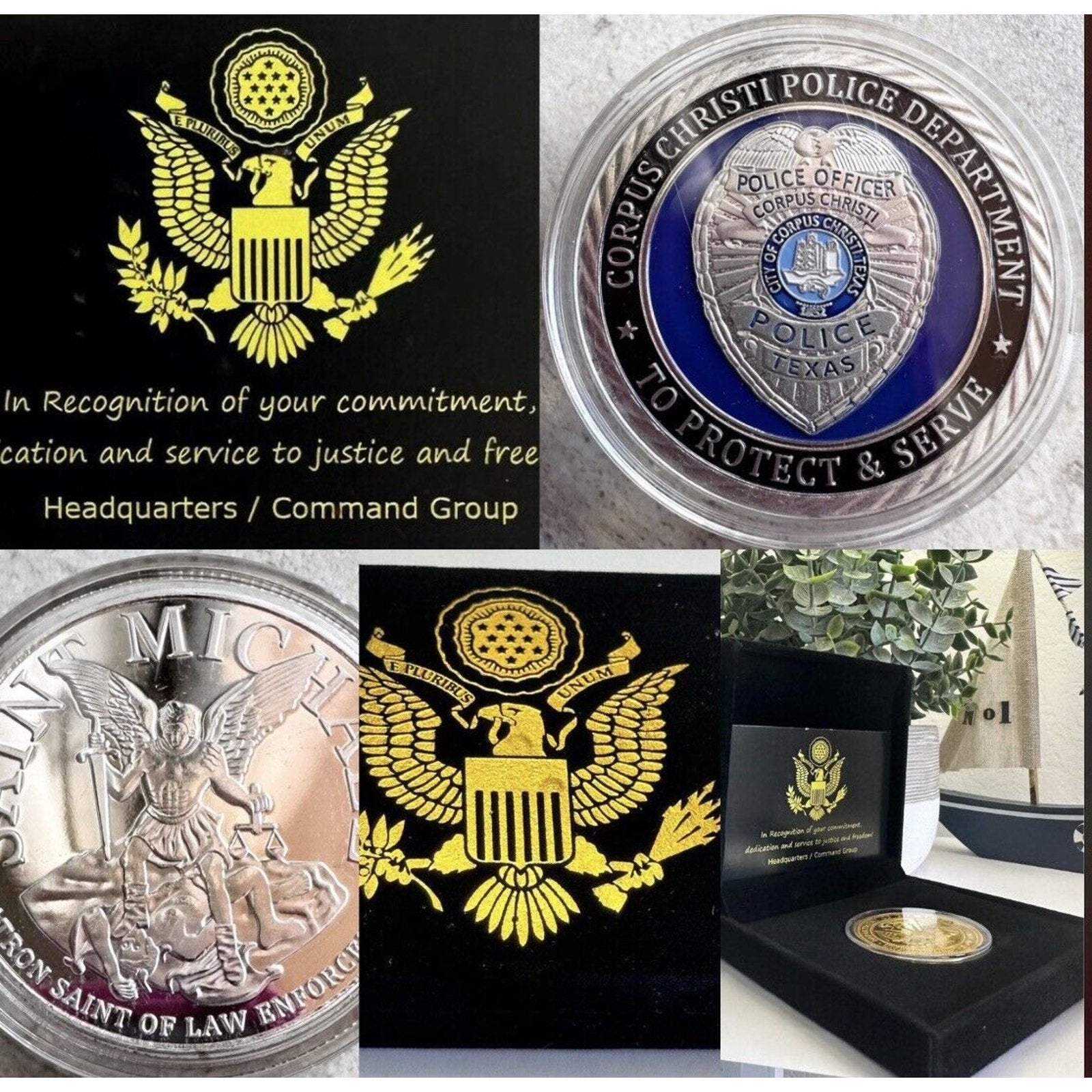Corpus Christi Texas Police Department To Protect and Serve Challenge Coin USA