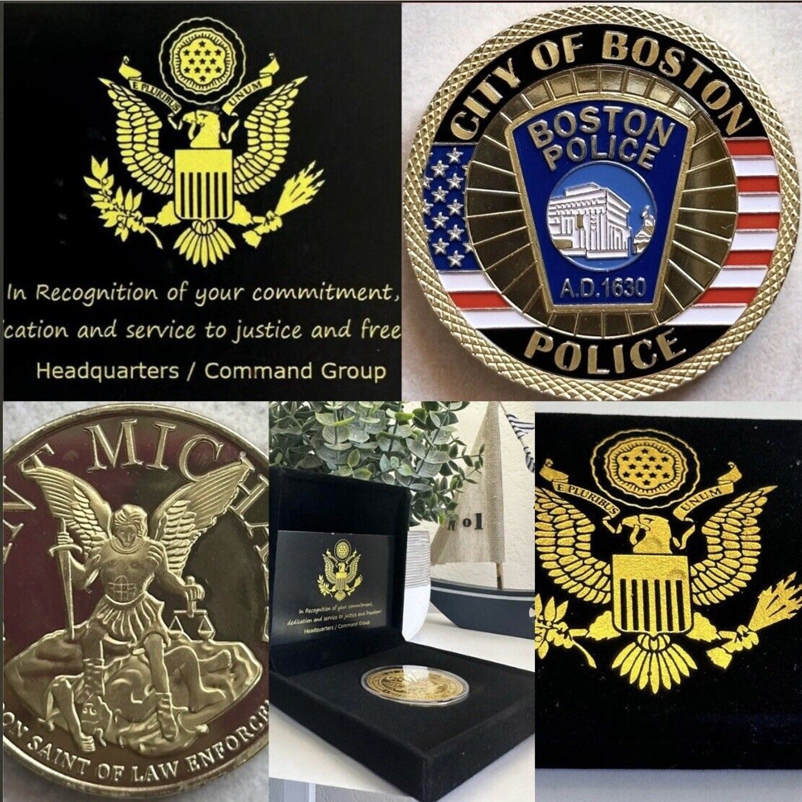 CITY OF BOSTON POLICE DEPT Challenge Coin USA