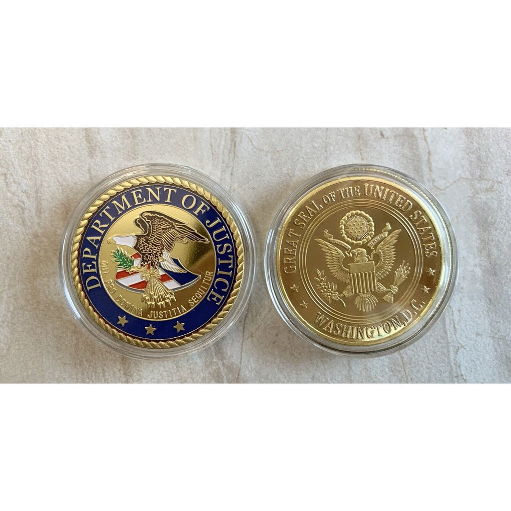 DOJ United States DEPARTMENT OF JUSTICE Challenge Coin USA
