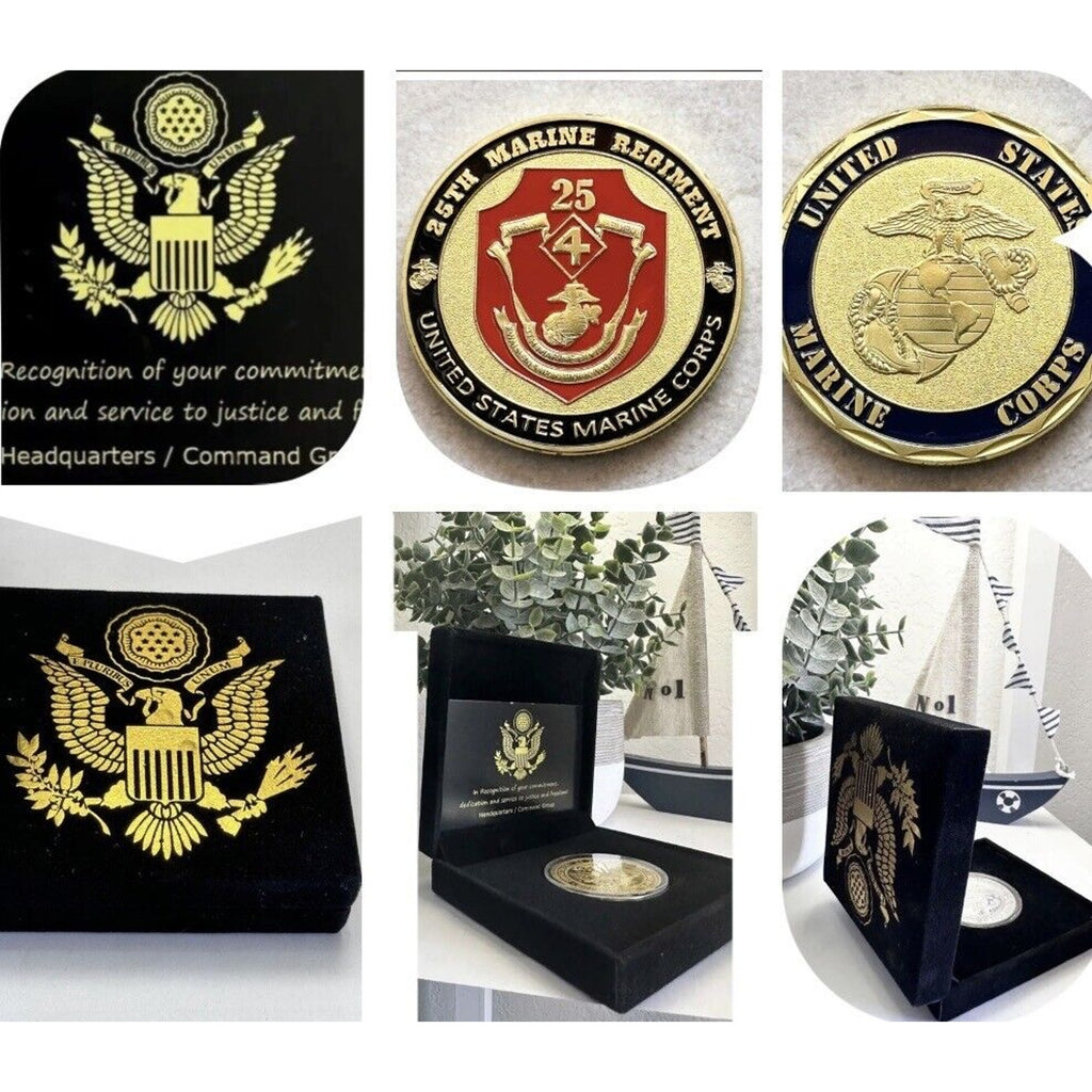 US MARINE CORPS - 25th MARINE REGIMENT Challenge Coin Fort Devens, Massachusetts