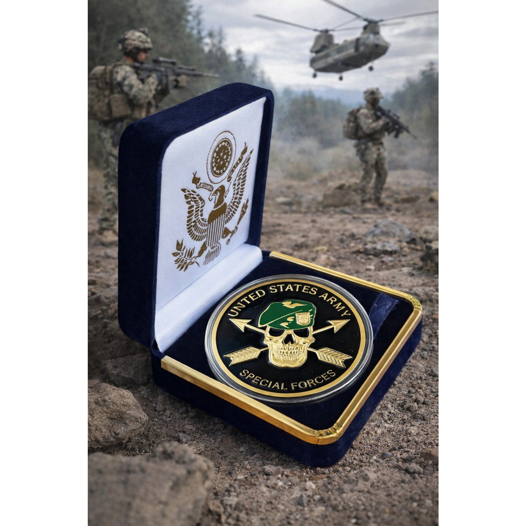 United States Army Special Forces Challenge Coin. with Case ·FAST SHIPPING·